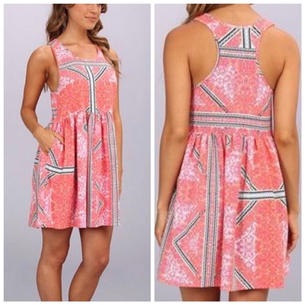 MINKPINK Eastern Aztec racerback pink dress
